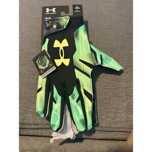 Under Armour UA F8 GlueGrip Football Gloves XL Limited Edition Green Black New